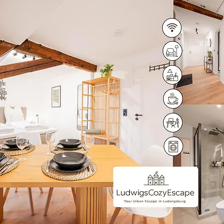Ludwigscozyescape - Historisches Altstadt-apartment Mit Sichtbalken Am Residenzschloss, 6 Gaeste, Smarttv In Jedem Zimmer, Highspeed Wlan, Workspace, 24h Self Check-in, Parkhaus 2 Min Gehweite لودفيغسبرغ